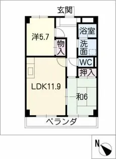 グランメール竹内【3階】の間取り