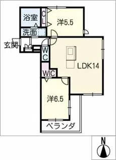 グリーンヒルナルセ【2階】の間取り