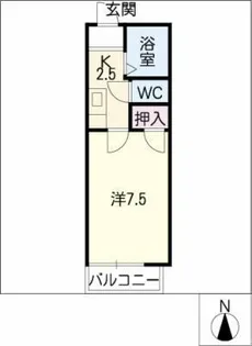 ドミール ブラン【1階】の間取り