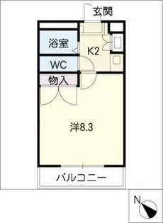 サンライズさと【2階】の間取り