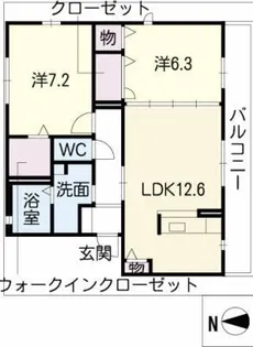 カーサ・マローネ【2階】の間取り