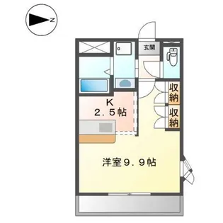 パピルス黒川【1階】の間取り