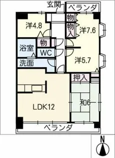 アメニティ日比野 403号室【4階】の間取り