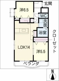 エメラルドヒルズ【1階】の間取り