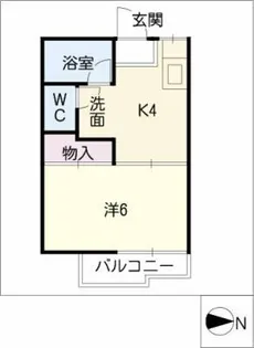 フラットレット藤【1階】の間取り