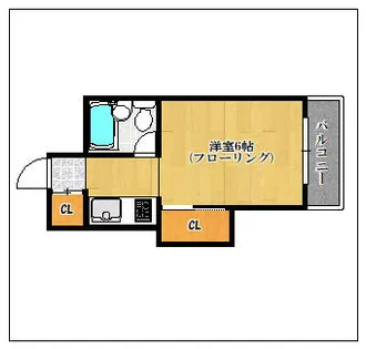 メゾン警固【507号室】の間取り