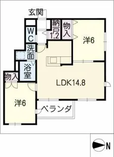 サン・ユース Ⅰ【3階】の間取り