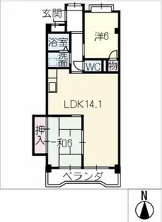 レジデンス山腰【3階】の間取り