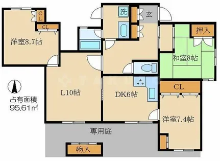 MeWe下鴨【1階】の間取り