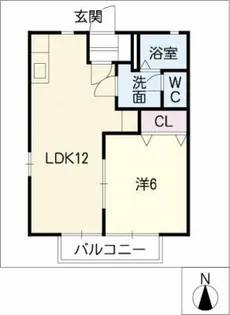 ディアス本野【2階】の間取り