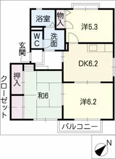 ルミエール一宮 C棟【1階】の間取り