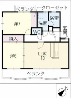 リバービレッジ椎木【2階】の間取り