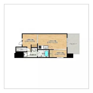 デュオフラッツ西新EAST【2階】の間取り