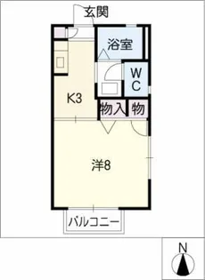 サンハイム森島【1階】の間取り