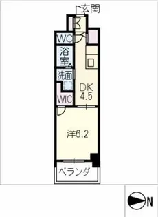 エステムコート名古屋ライブゲート【3階】の間取り