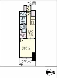 エステムコート名古屋ライブゲート【9階】の間取り