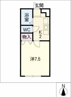 アムール英【1階】の間取り