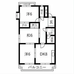 メモアール中花【2階】の間取り
