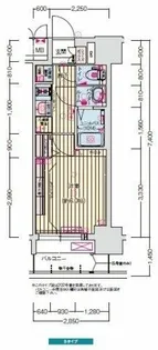 プレサンス名古屋ルクソリア【7階】の間取り