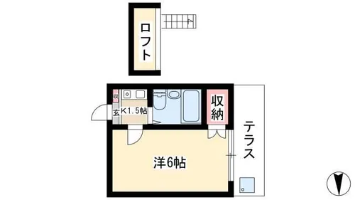 さくらハイツ六番町【1階】の間取り