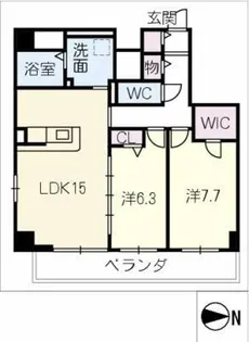 Ceres中村公園前【2階】の間取り