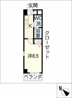 プラスパー猪之越【2階】の間取り