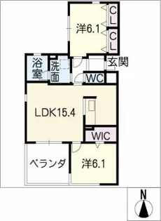 レジデンス プルメリア【3階】の間取り