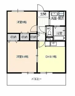 クレール打出【2階】の間取り