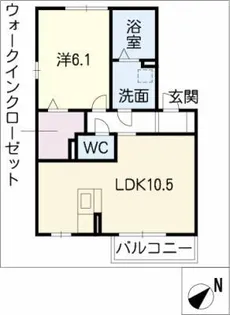 カメリア W【2階】の間取り