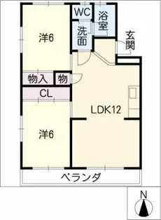 八城マンション【4階】の間取り