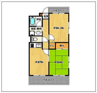 ライオンズマンション姪浜第2【3階】の間取り