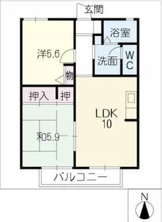 クラールハイム【2階】の間取り