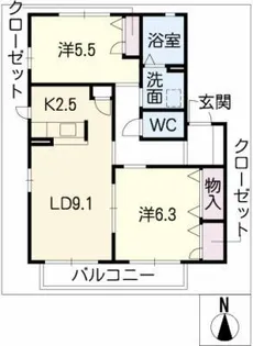 TSメゾン A棟【1階】の間取り