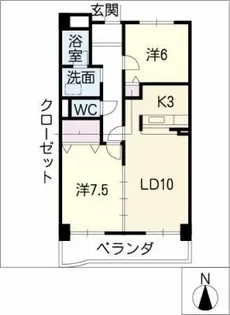 サンパークSHIMADA【3階】の間取り