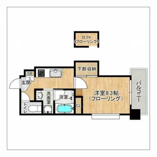 アクタス天神セントラルタワー【12階】の間取り