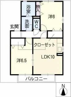 サニーハイツ篠の風【2階】の間取り