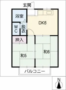 メープル宝江【1階】の間取り