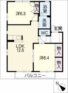 レインボーヒルズ【2階】の間取り