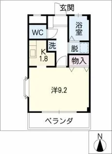 ハイツサンティール【1階】の間取り