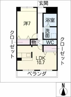 カルム フリーゼ【1階】の間取り