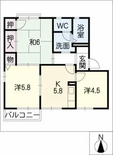 リベール東田【2階】の間取り