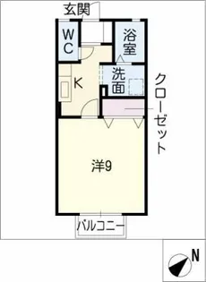 クレアール杉【1階】の間取り