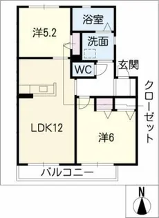 クレスト【1階】の間取り