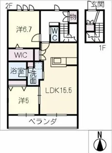 bambou deux【2階】の間取り