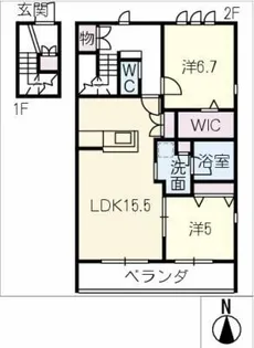 bambou deux【2階】の間取り