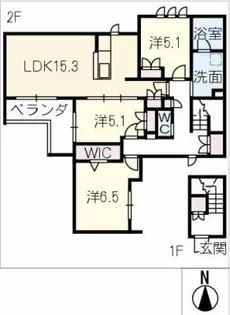 bambou deux【2階】の間取り