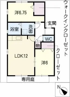 エクレール石塚B棟【1階】の間取り