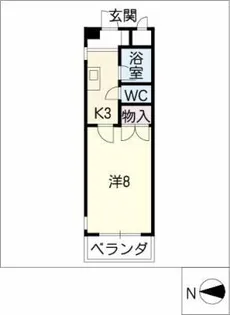 ヴューヒルス植田【3階】の間取り