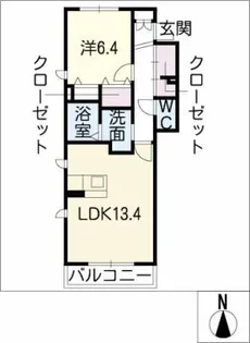 Aleguria雅 B【2階】の間取り