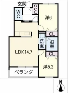 アルヴィータ【2階】の間取り